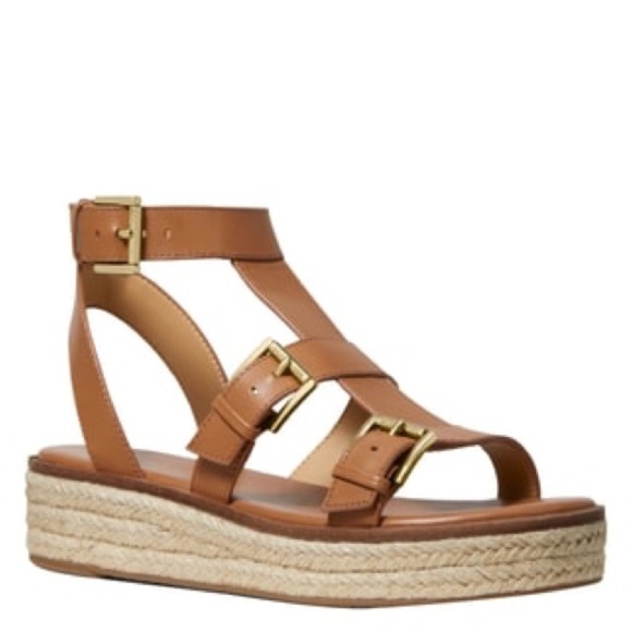 MICHAEL KORS Women's Acorn Ankle Strap Espadrille Sandals - Picture 1 of 7